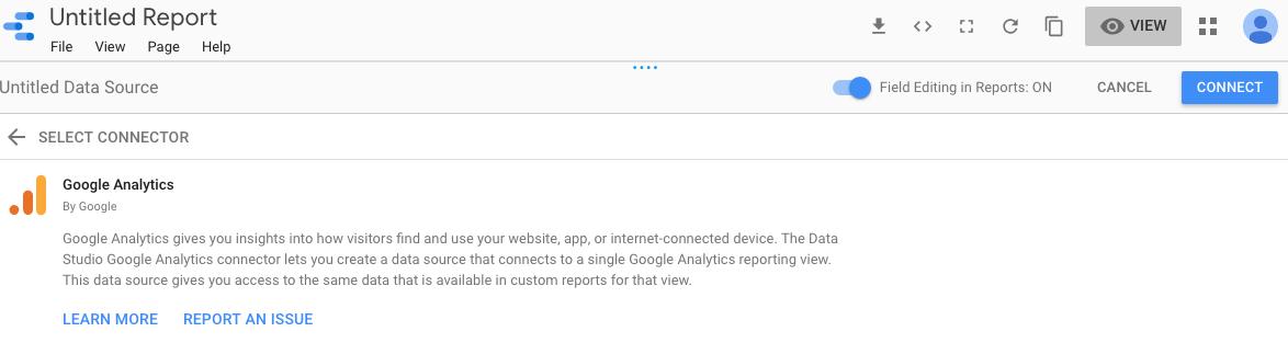 Cách sử dụng Trình kết nối, mẫu báo cáo, tính năng chia sẻ,... của Google data studio